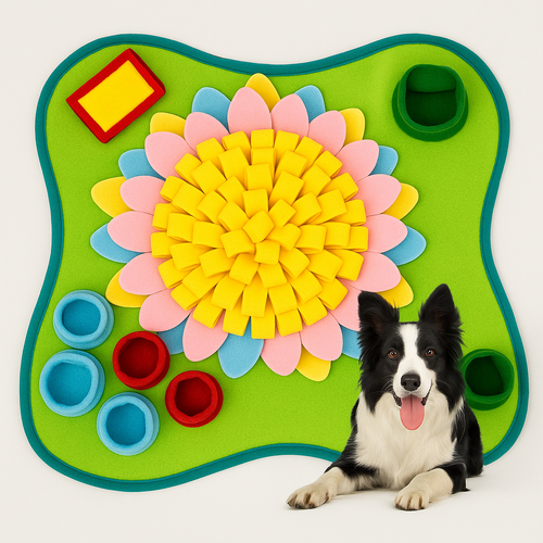 Sunflower Snuffle Mat for Dogs – Slow Feeder for Boredom Relief & Training